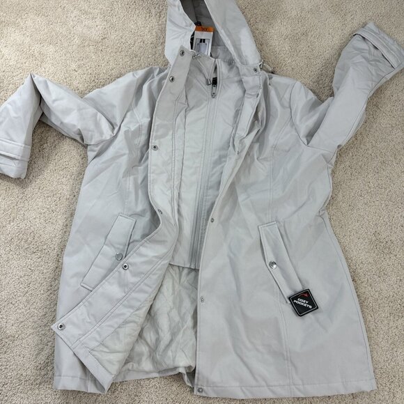 HFX All Weather Trench Wind/Water Resistant Coat CEMENT Women's Sz XXL NWT - Picture 16 of 16